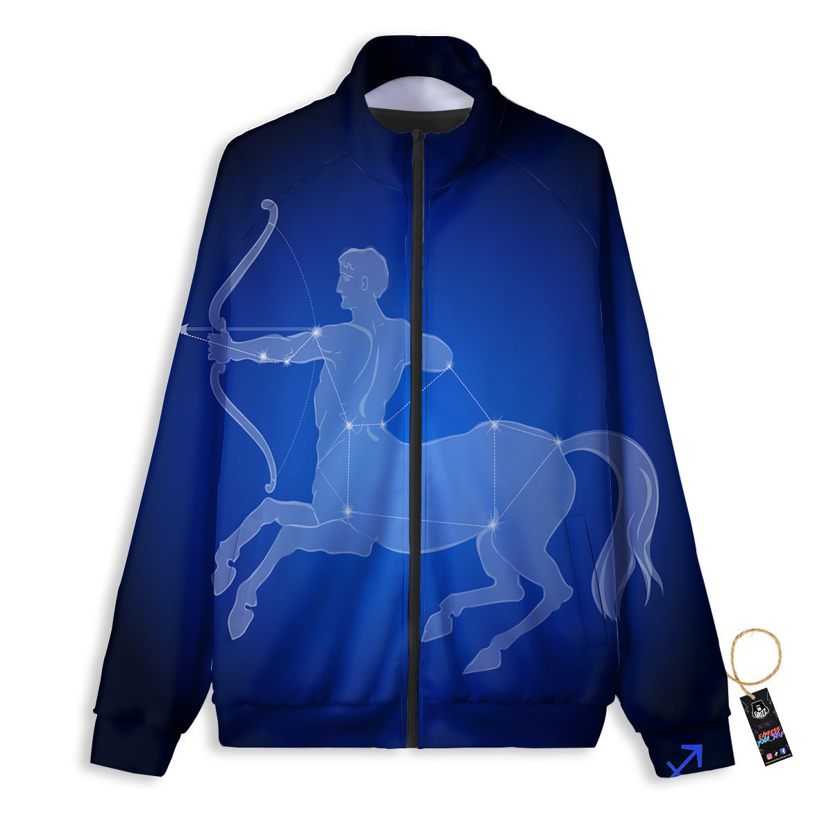 Sagittarius Constellation Print Track Jacket-grizzshop
