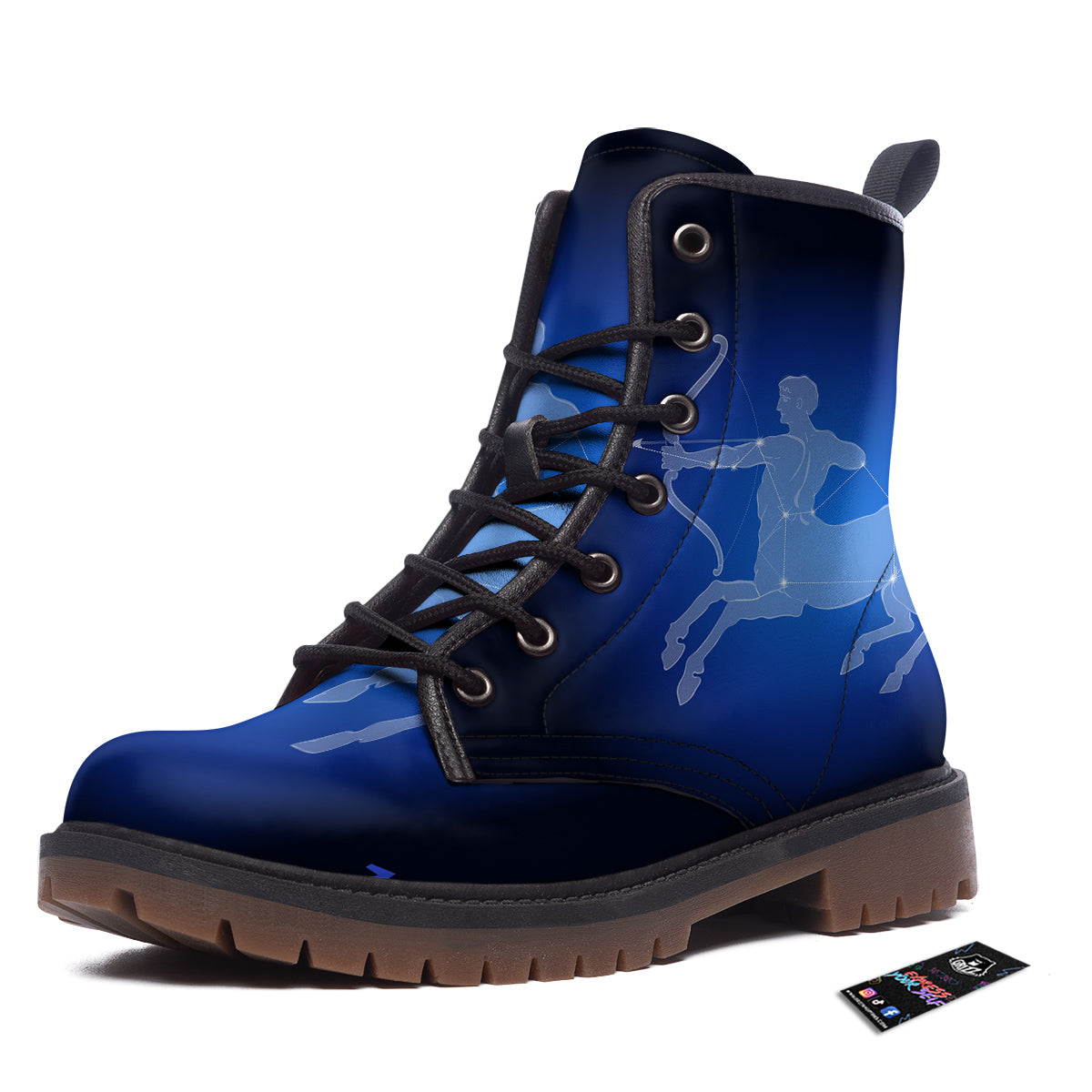 Sagittarius Constellation Print Work Boots-grizzshop