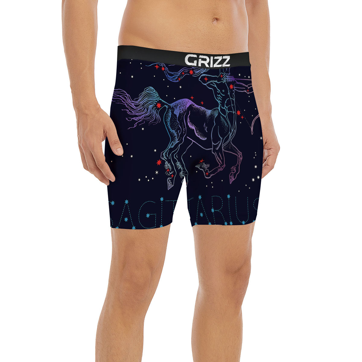 Sagittarius Constellation Sign Print Boxer Briefs-grizzshop