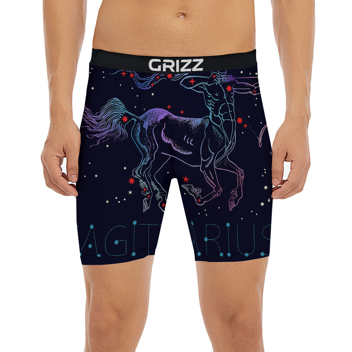 Sagittarius Constellation Sign Print Boxer Briefs-grizzshop