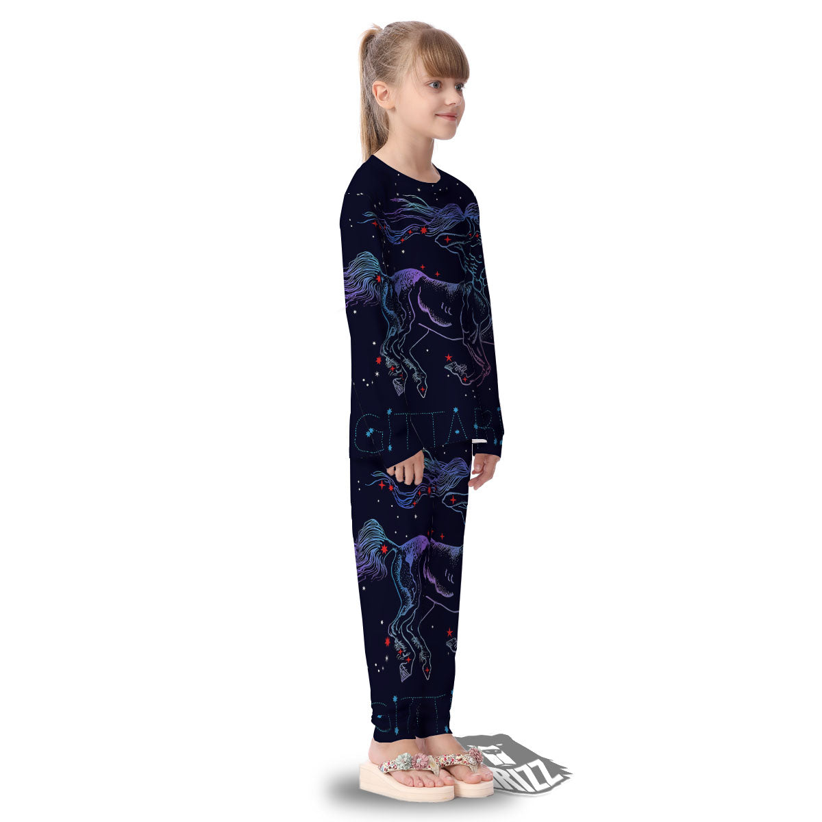 Sagittarius Constellation Sign Print Kid's Pajamas-grizzshop