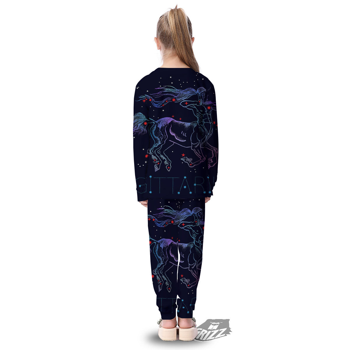 Sagittarius Constellation Sign Print Kid's Pajamas-grizzshop