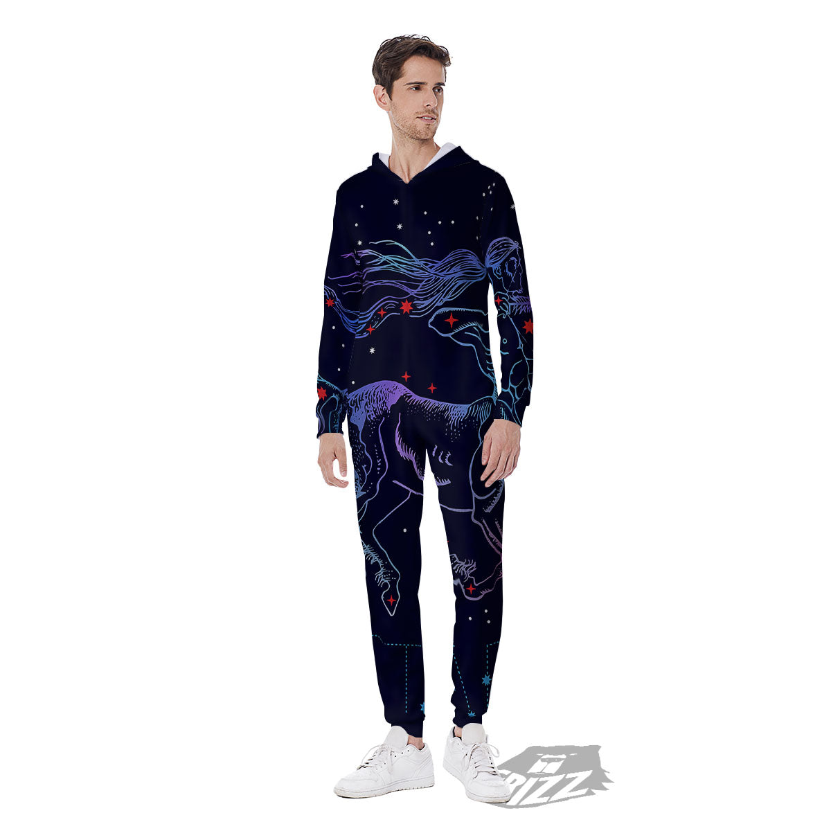 Sagittarius Constellation Sign Print Men's Jumpsuit-grizzshop