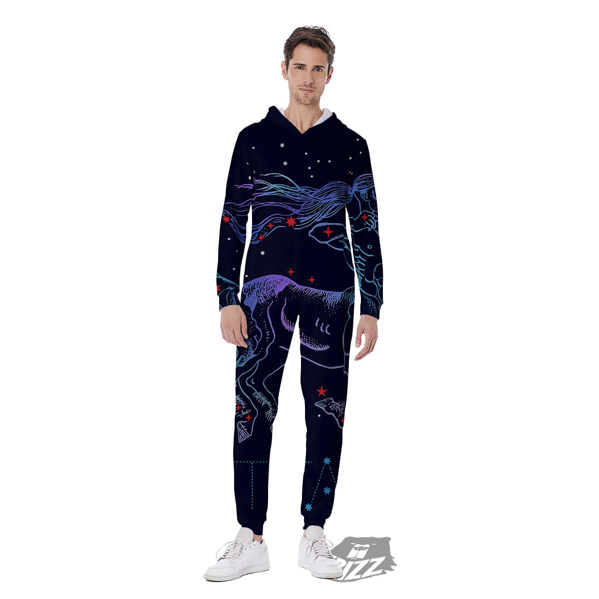 Sagittarius Constellation Sign Print Men's Jumpsuit-grizzshop