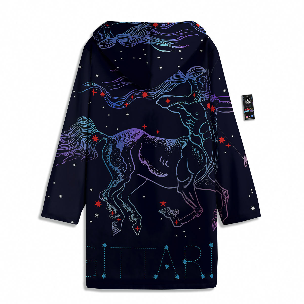 Sagittarius Constellation Sign Print Men's Windbreaker Jacket-grizzshop