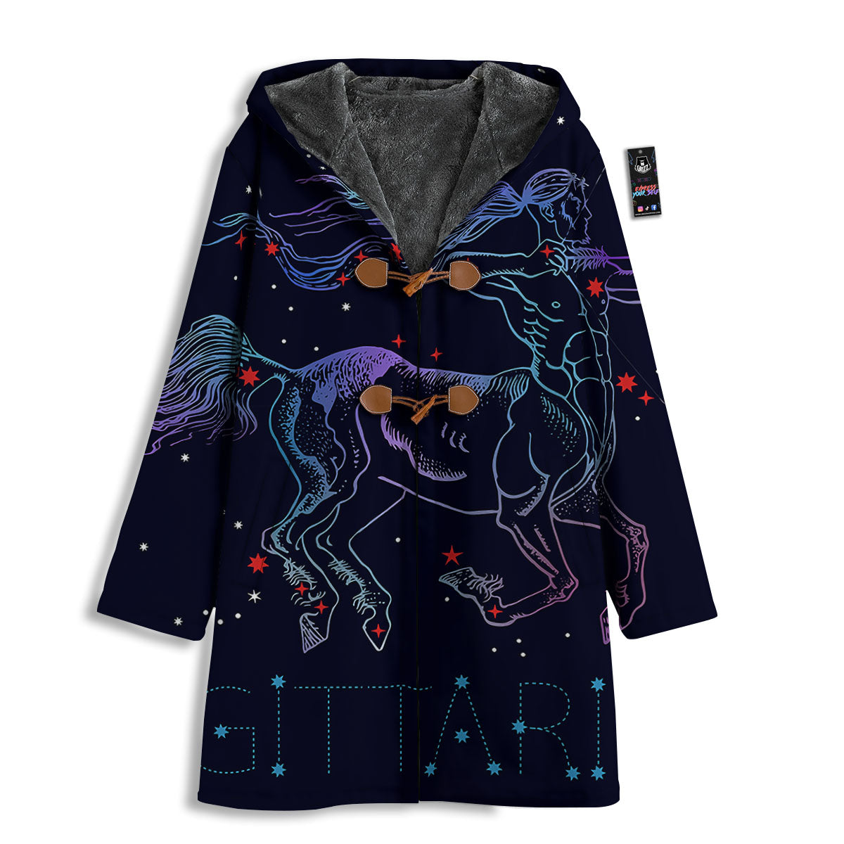 Sagittarius Constellation Sign Print Men's Windbreaker Jacket-grizzshop