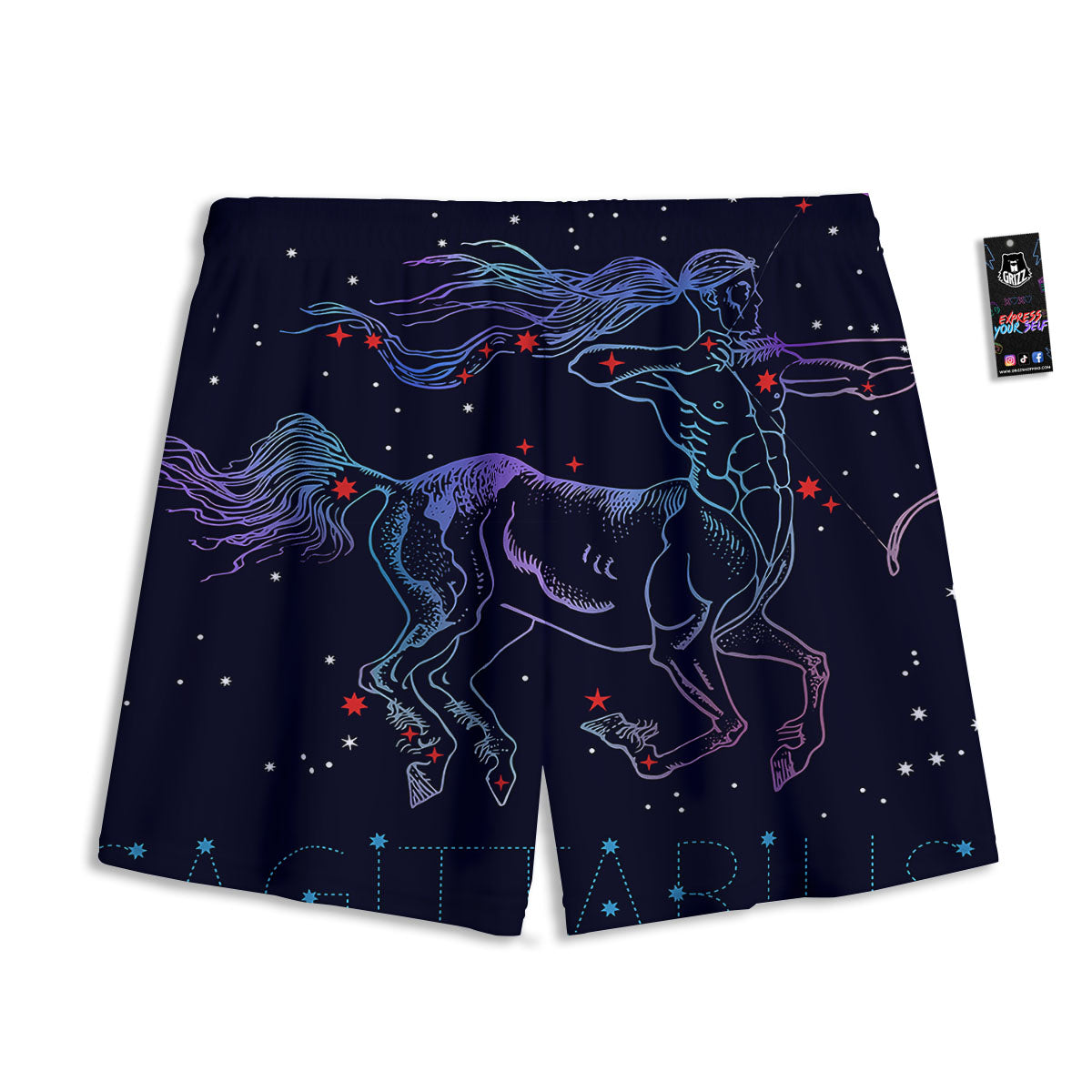 Sagittarius Constellation Sign Print Mesh Shorts