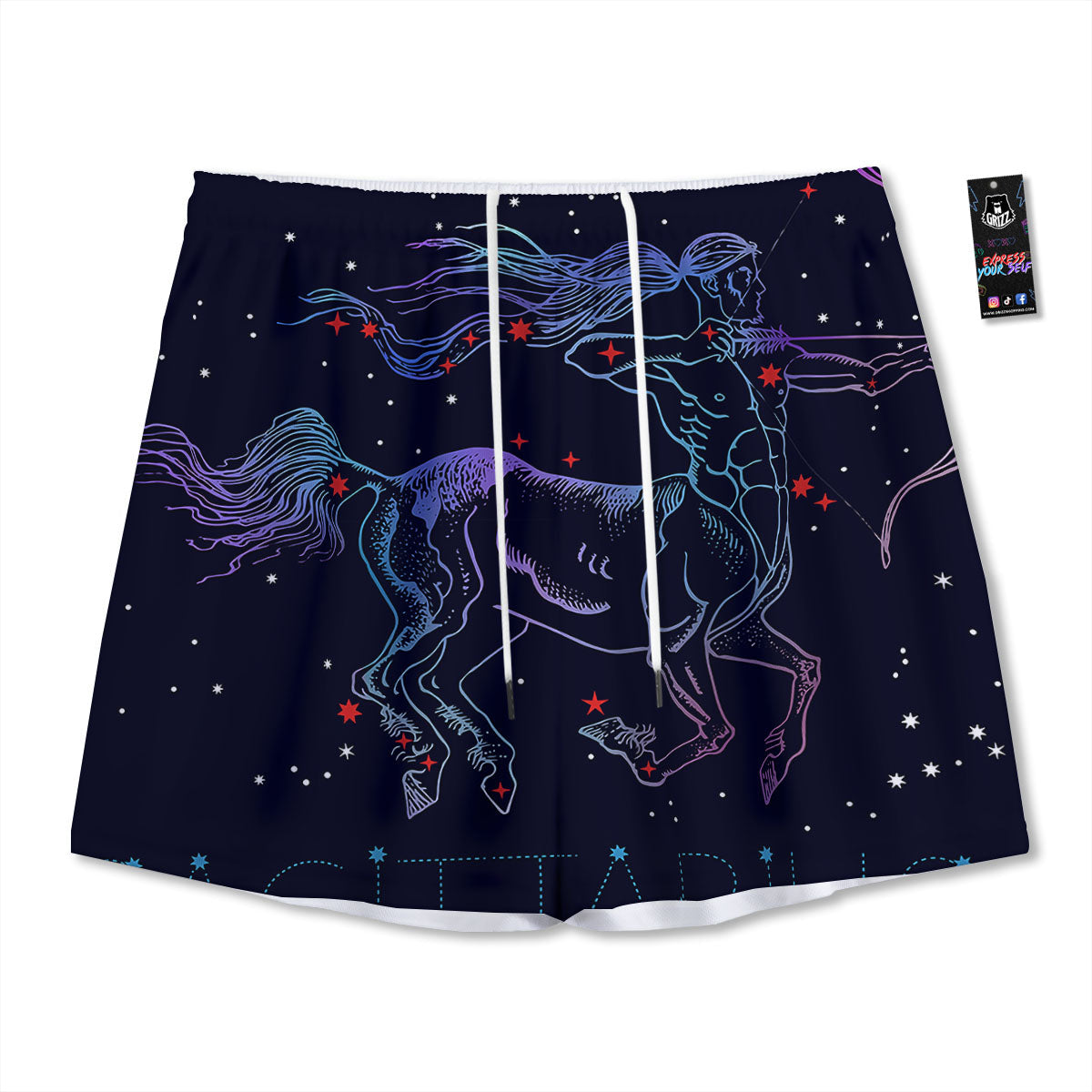 Sagittarius Constellation Sign Print Mesh Shorts