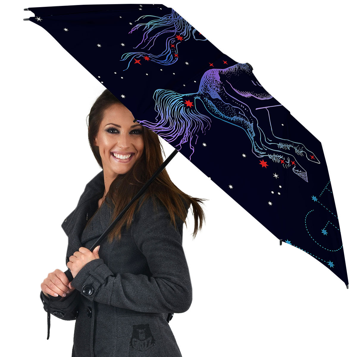 Sagittarius Constellation Sign Print Umbrella-grizzshop