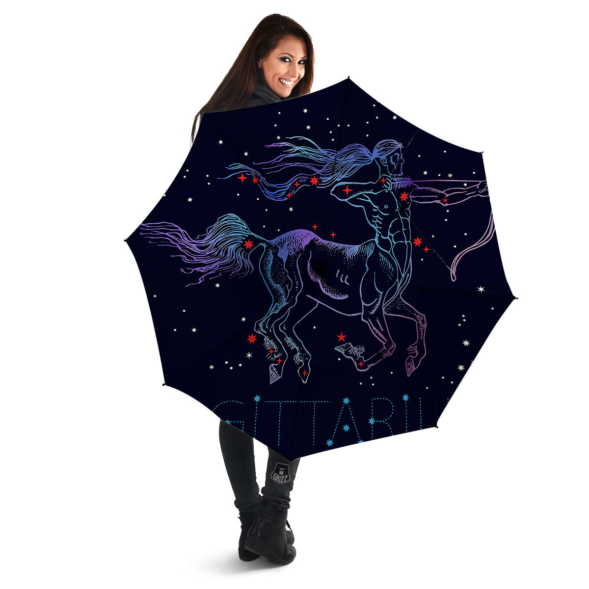 Sagittarius Constellation Sign Print Umbrella-grizzshop