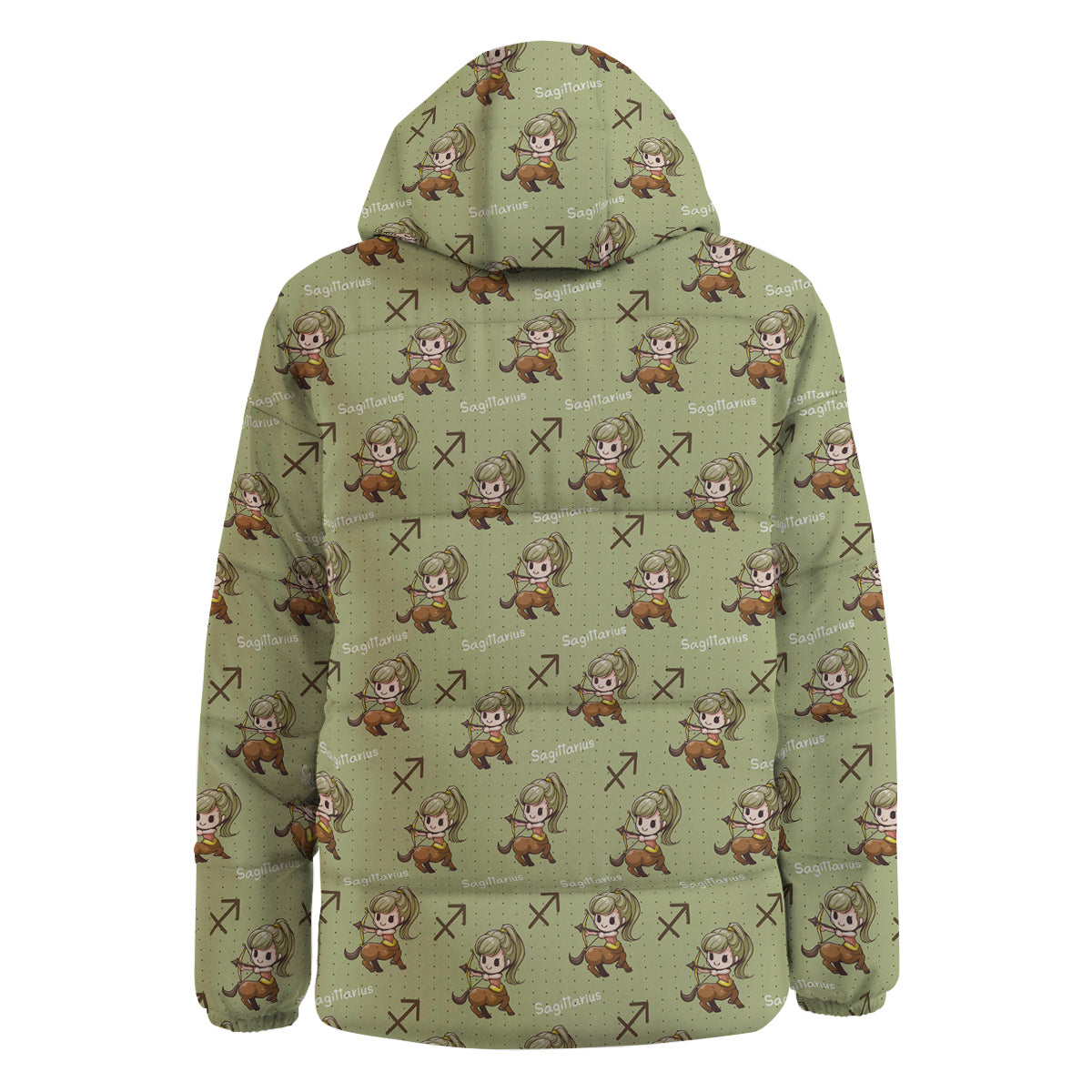 Sagittarius Cute Cartoon Print Pattern Down Jacket-grizzshop