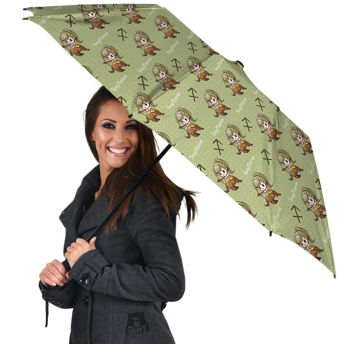 Sagittarius Cute Cartoon Print Pattern Umbrella-grizzshop