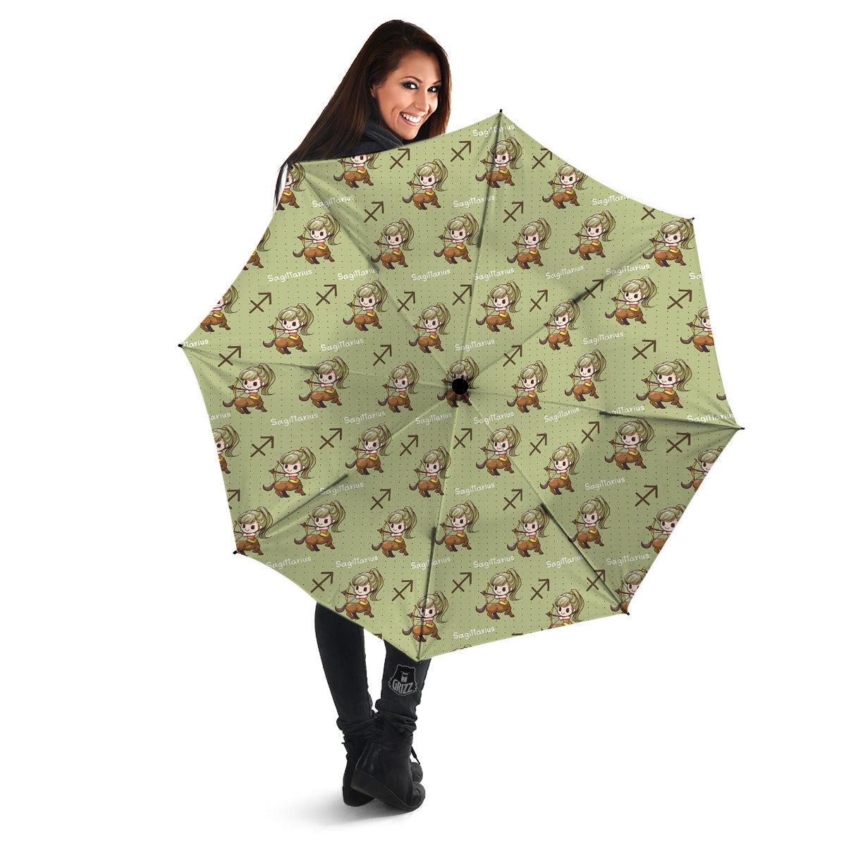 Sagittarius Cute Cartoon Print Pattern Umbrella-grizzshop