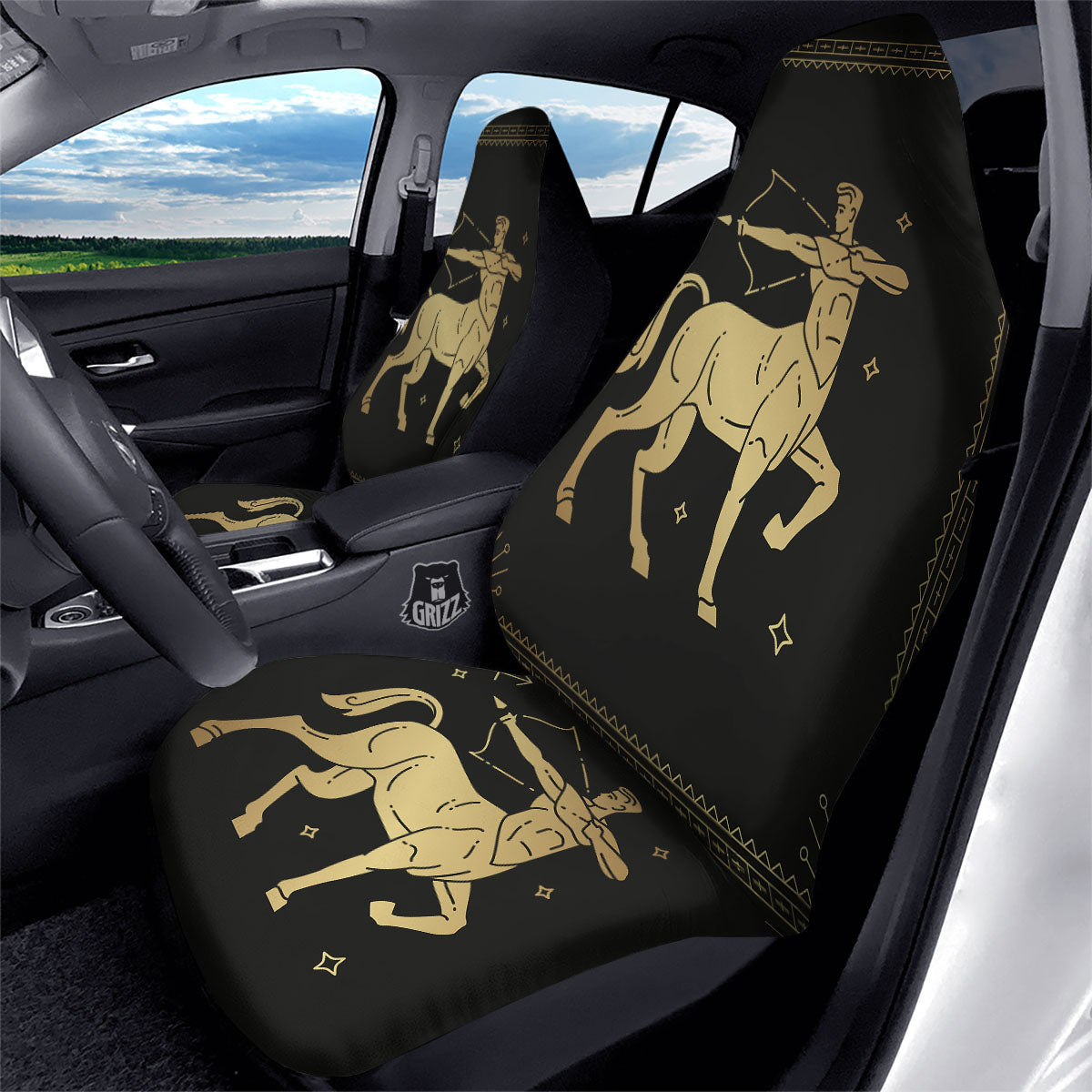 Sagittarius Sign Astrological Print Car Seat Covers-grizzshop