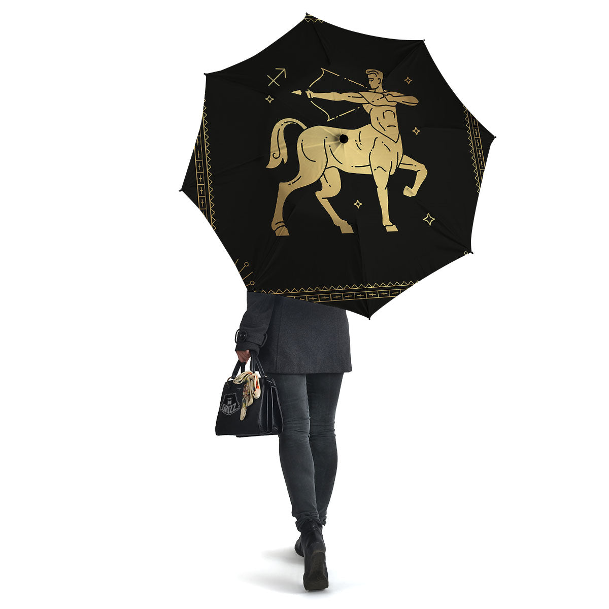 Sagittarius Sign Astrological Print Umbrella-grizzshop