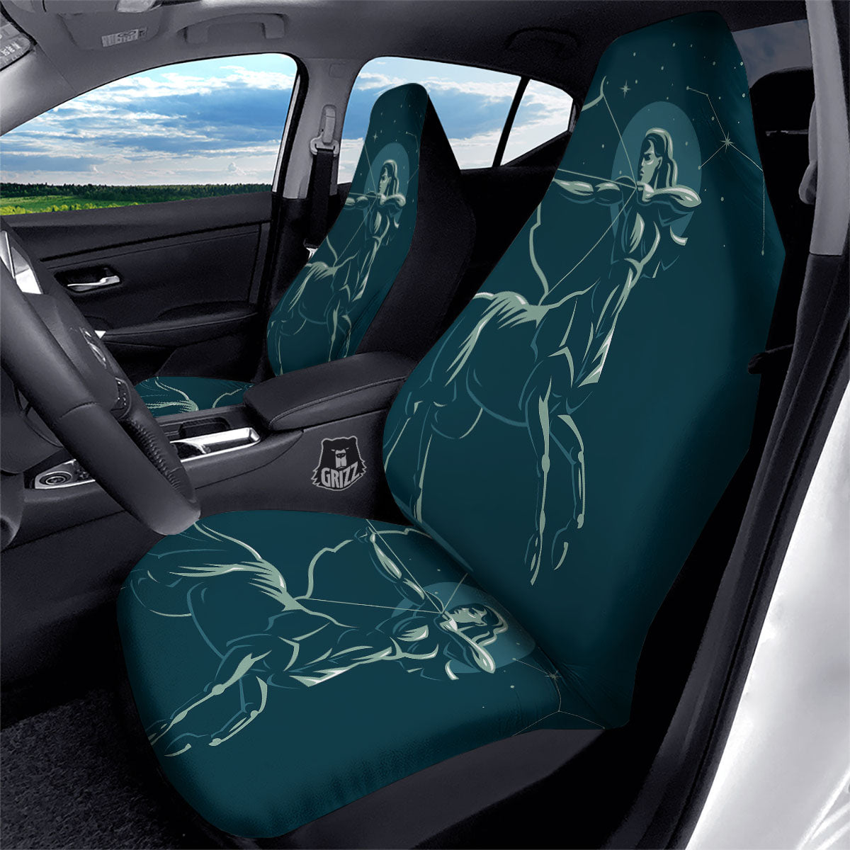 Sagittarius Sign Astrology Print Car Seat Covers-grizzshop