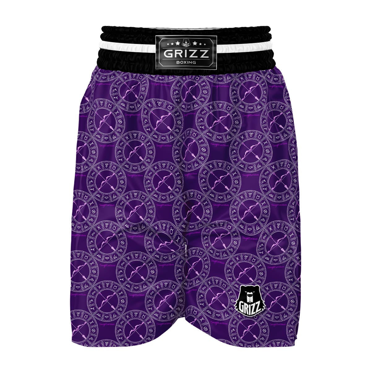 Sagittarius Zodiac Pattern Print Boxing Shorts-grizzshop