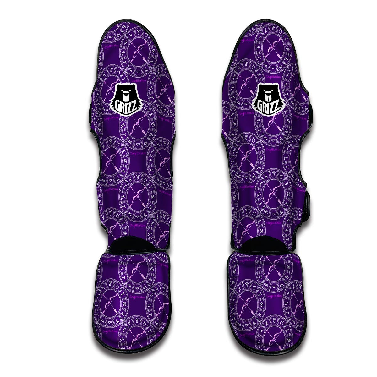 Sagittarius Zodiac Pattern Print Muay Thai Shin Guards-grizzshop