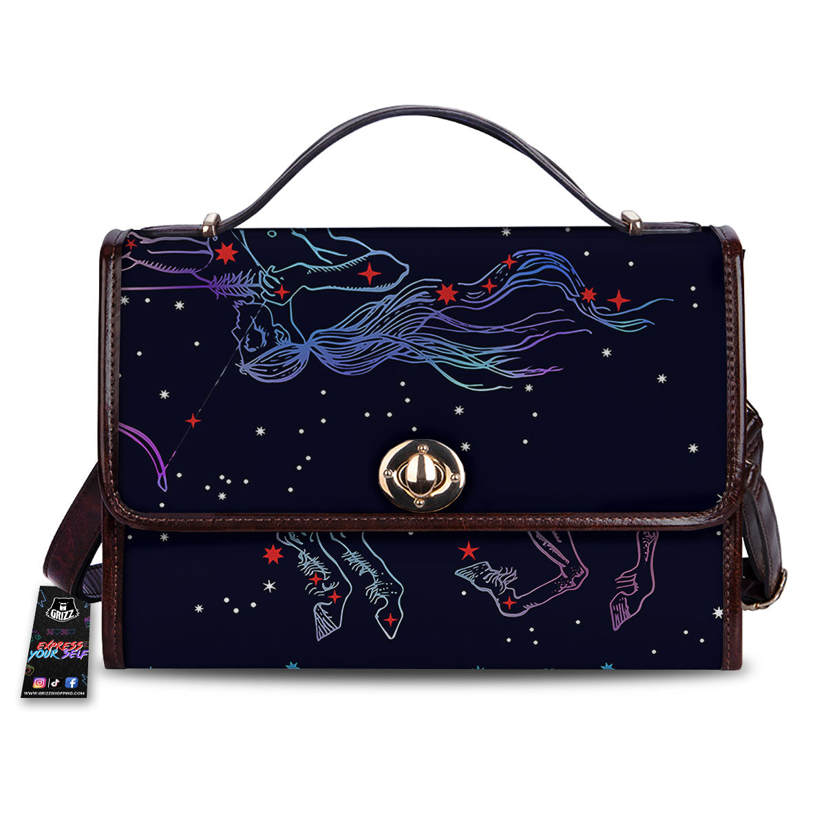Sagittarius Constellation Sign Print Women's Satchel Bag