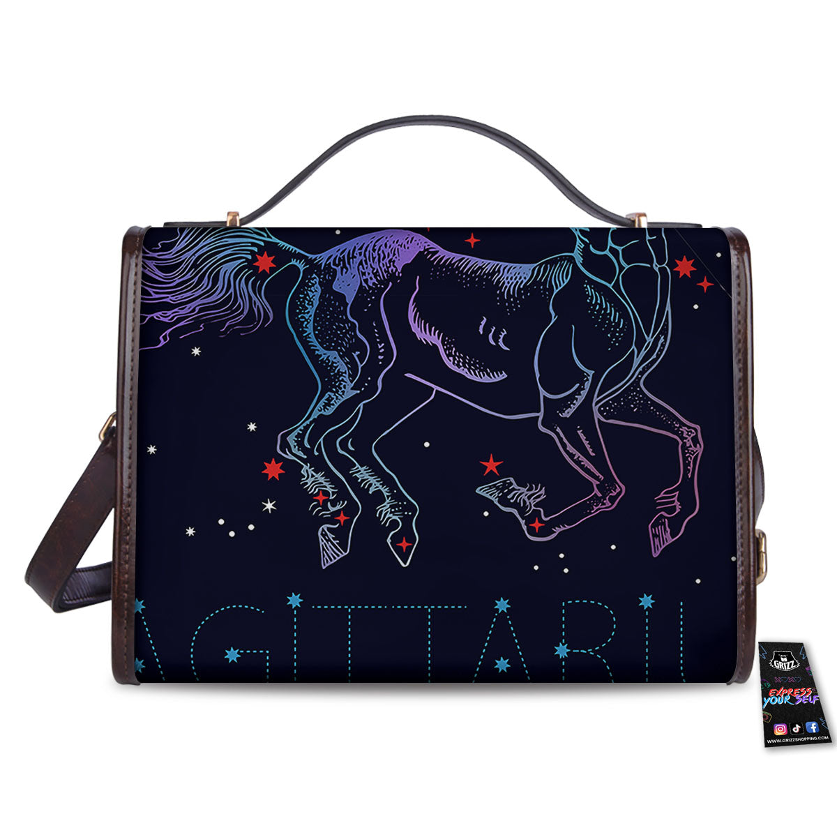 Sagittarius Constellation Sign Print Women's Satchel Bag