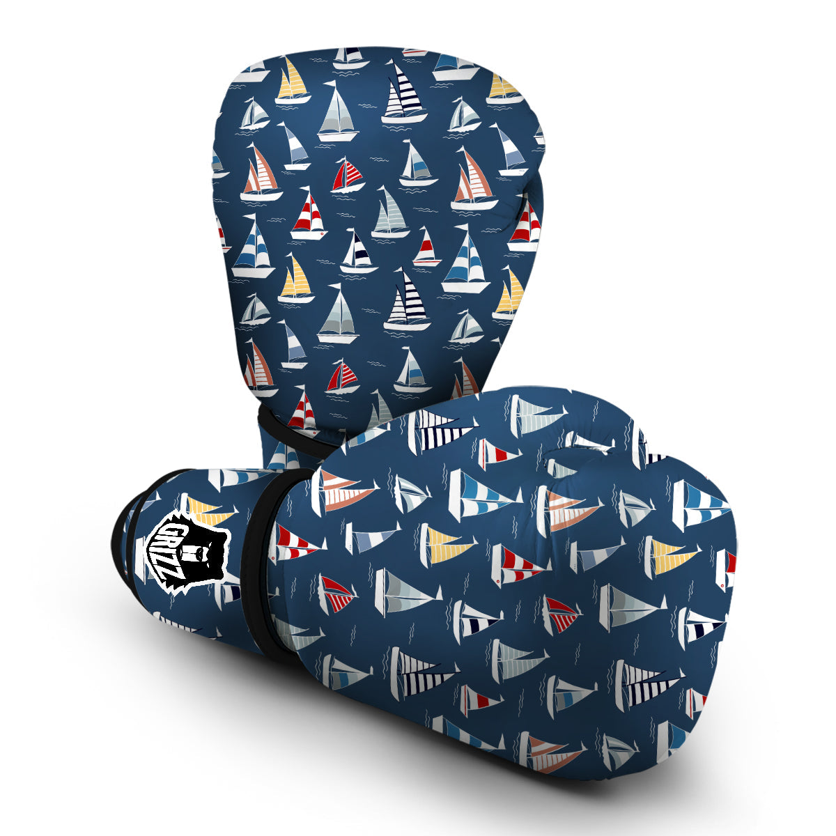 Sailing Boats On The Sea Print Pattern Boxing Gloves-grizzshop