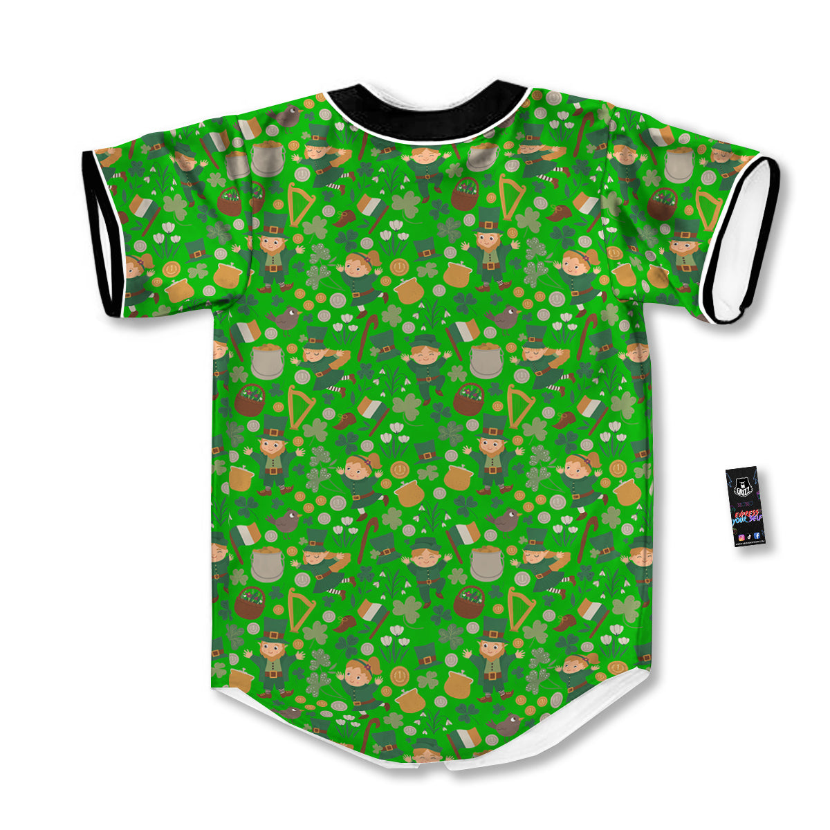 Saint Patrick's Day Cute Print Pattern Baseball Jersey-grizzshop