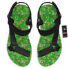 Saint Patrick's Day Cute Print Pattern Black Open Toe Sandals-grizzshop