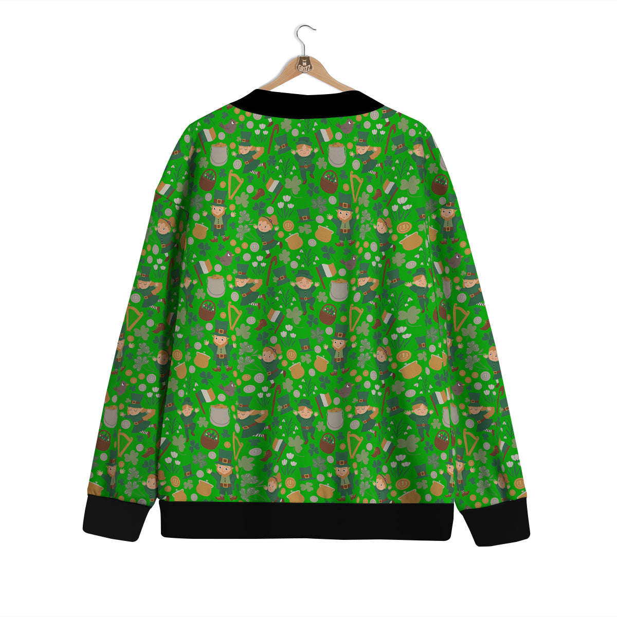 Saint Patrick's Day Cute Print Pattern Cardigan-grizzshop