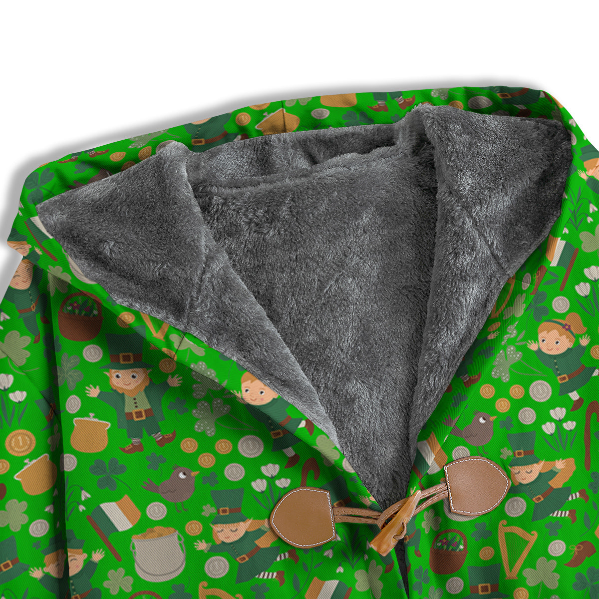 Saint Patrick's Day Cute Print Pattern Men's Windbreaker Jacket-grizzshop