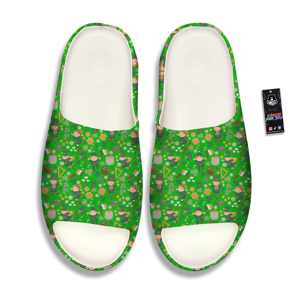 Saint Patrick's Day Cute Print Pattern Sandals-grizzshop