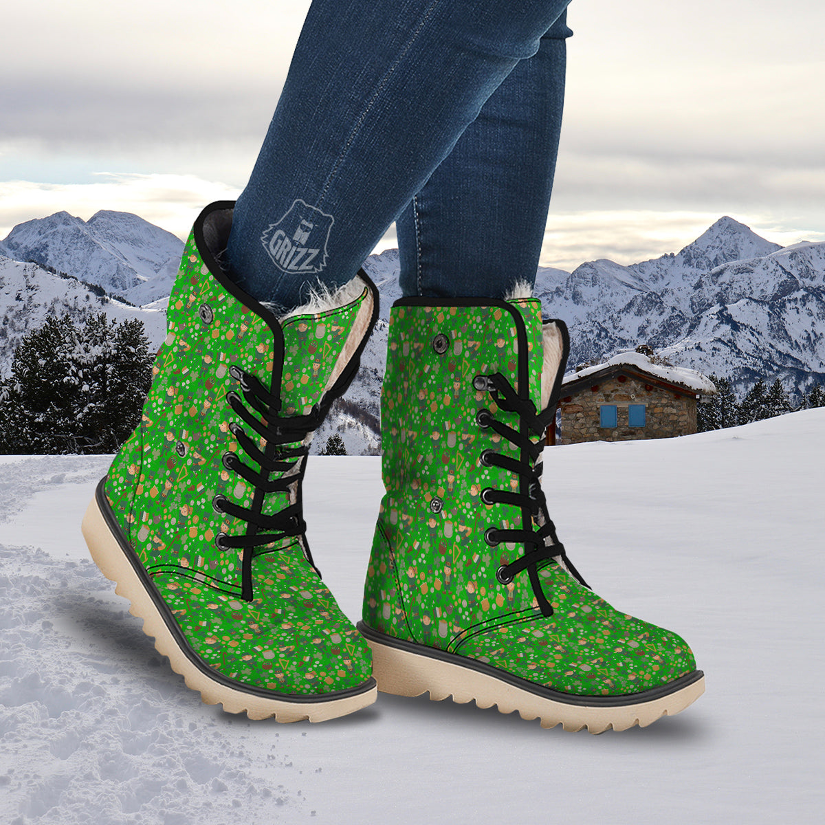 Saint Patrick's Day Cute Print Pattern Snow Boots-grizzshop