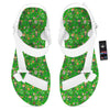 Saint Patrick's Day Cute Print Pattern White Open Toe Sandals-grizzshop