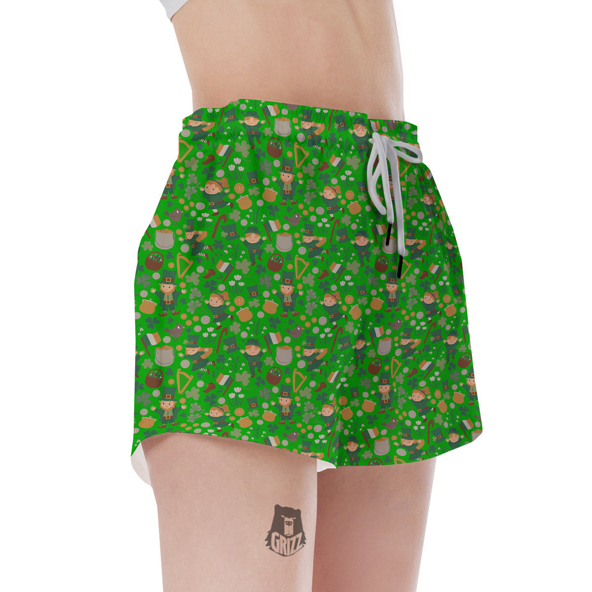 Saint Patrick's Day Cute Print Pattern Women's Shorts-grizzshop