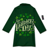 Saint Patrick's Day Green Clover Print Bathrobe-grizzshop