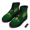 Saint Patrick's Day Green Clover Print Boots-grizzshop