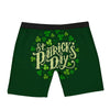 Saint Patrick's Day Green Clover Print Boxer Briefs-grizzshop