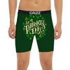 Saint Patrick's Day Green Clover Print Boxer Briefs-grizzshop