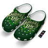 Saint Patrick's Day Green Clover Print Clog-grizzshop