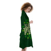 Saint Patrick's Day Green Clover Print Kimono-grizzshop