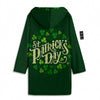 Saint Patrick's Day Green Clover Print Men's Windbreaker Jacket-grizzshop