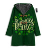 Saint Patrick's Day Green Clover Print Men's Windbreaker Jacket-grizzshop