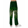 Saint Patrick's Day Green Clover Print Pajama Pants-grizzshop