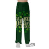 Saint Patrick's Day Green Clover Print Pajama Pants-grizzshop