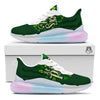 Saint Patrick's Day Green Clover Print Running Sneakers-grizzshop