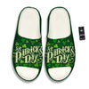 Saint Patrick's Day Green Clover Print Sandals-grizzshop