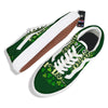 Saint Patrick's Day Green Clover Print Skate Shoes-grizzshop