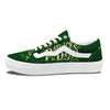 Saint Patrick's Day Green Clover Print Skate Shoes-grizzshop