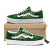 Saint Patrick's Day Green Clover Print Skate Shoes-grizzshop