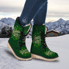 Saint Patrick's Day Green Clover Print Snow Boots-grizzshop