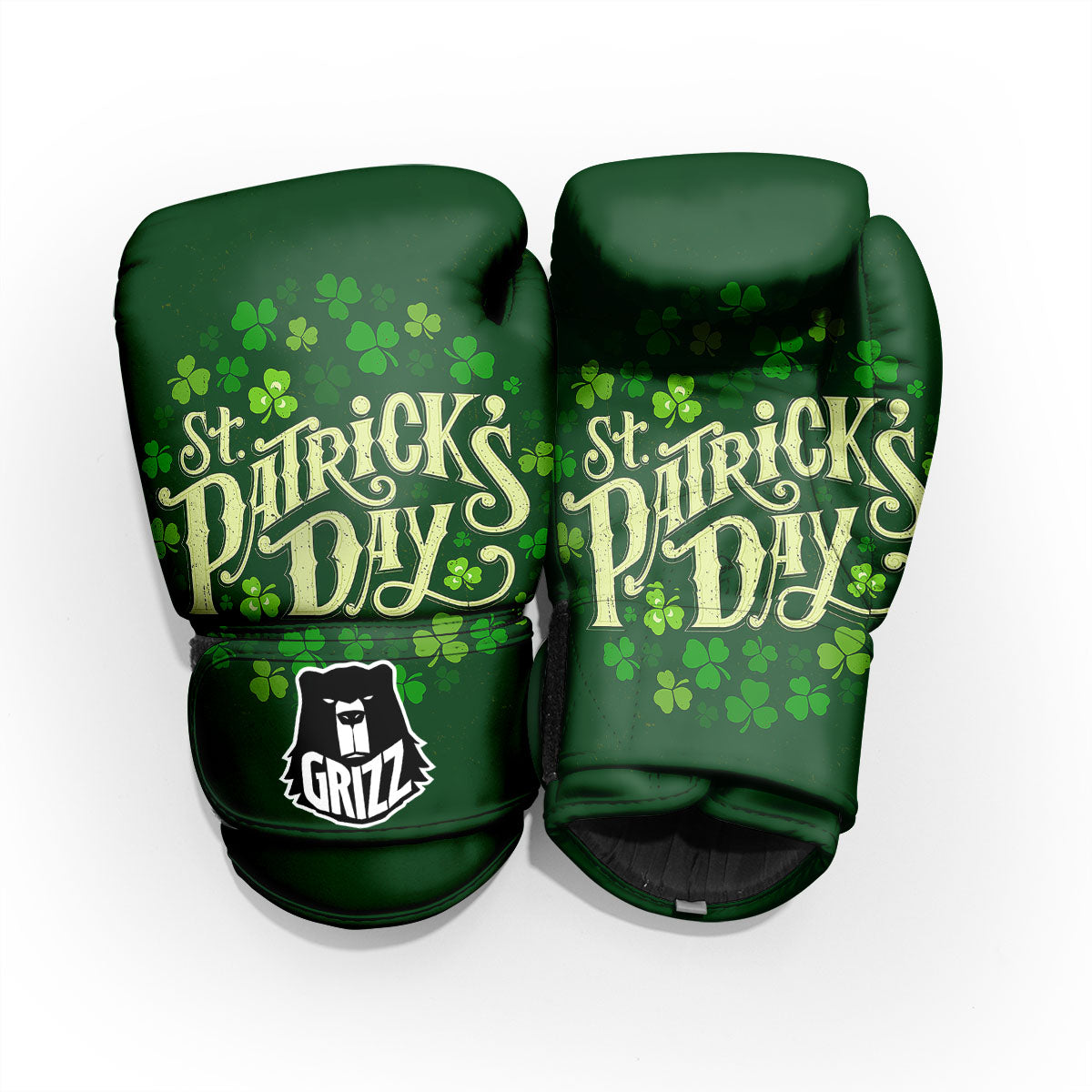 Saint Patrick's Day Green Clover Print Pro Boxing Glove